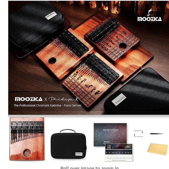 MOOZICA 36 Keys Chromatic Kalimba, Double-layer Piano Thumb Piano, Mahogany Pro! - Picture 3 of 6